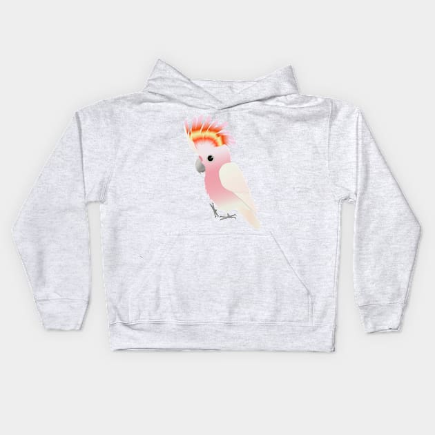 Major Mitchel's cockatoo digital drawing Kids Hoodie by Bwiselizzy